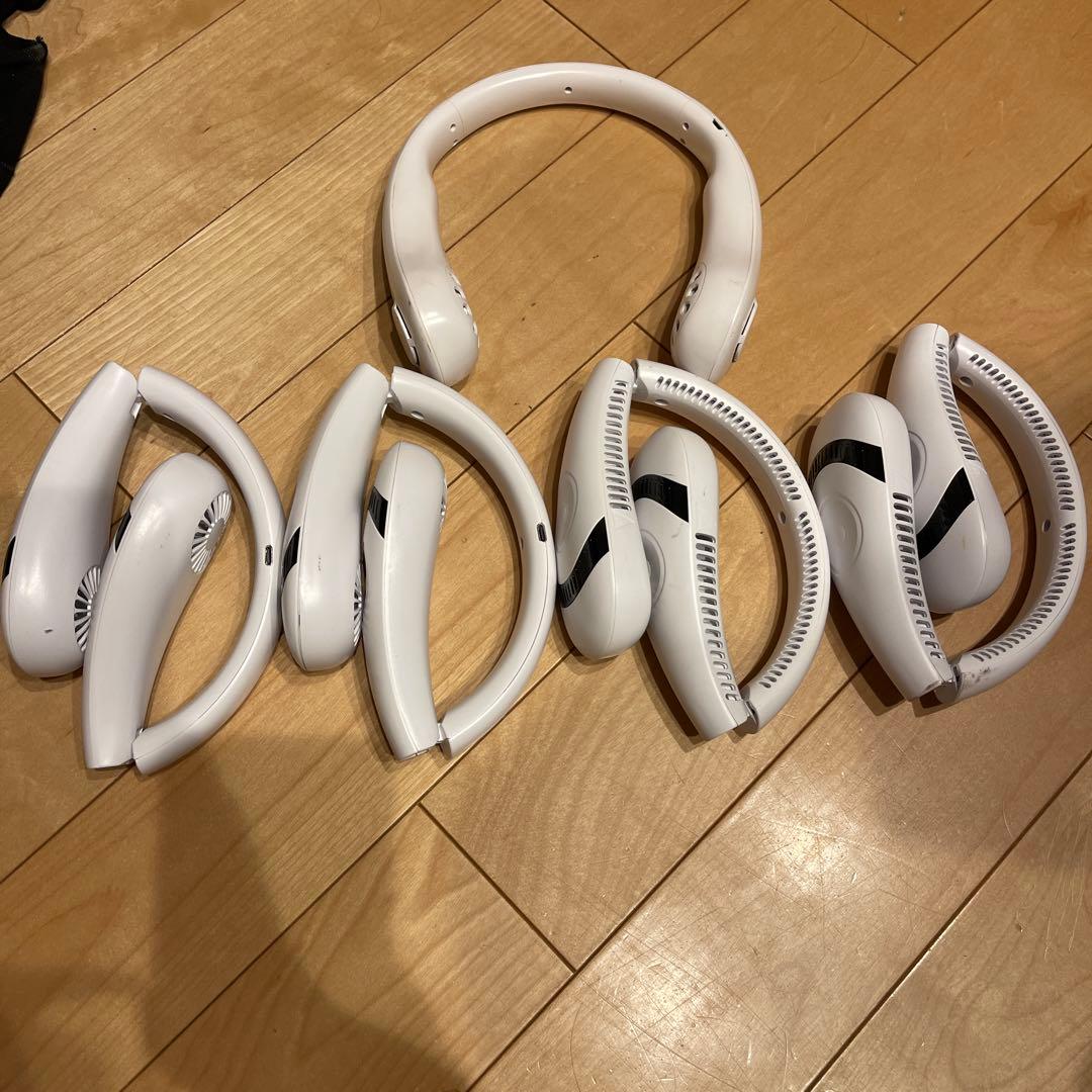 ホワイト ネックファン 6個セット 楽天市場】ドラム式 ネックファン 首掛け ハンディ コンパクト 収納