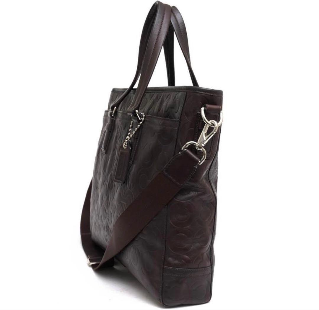 美品 COACH コーチ70253 オプアートビジネスバッグ 2way A4 茶 - メルカリ