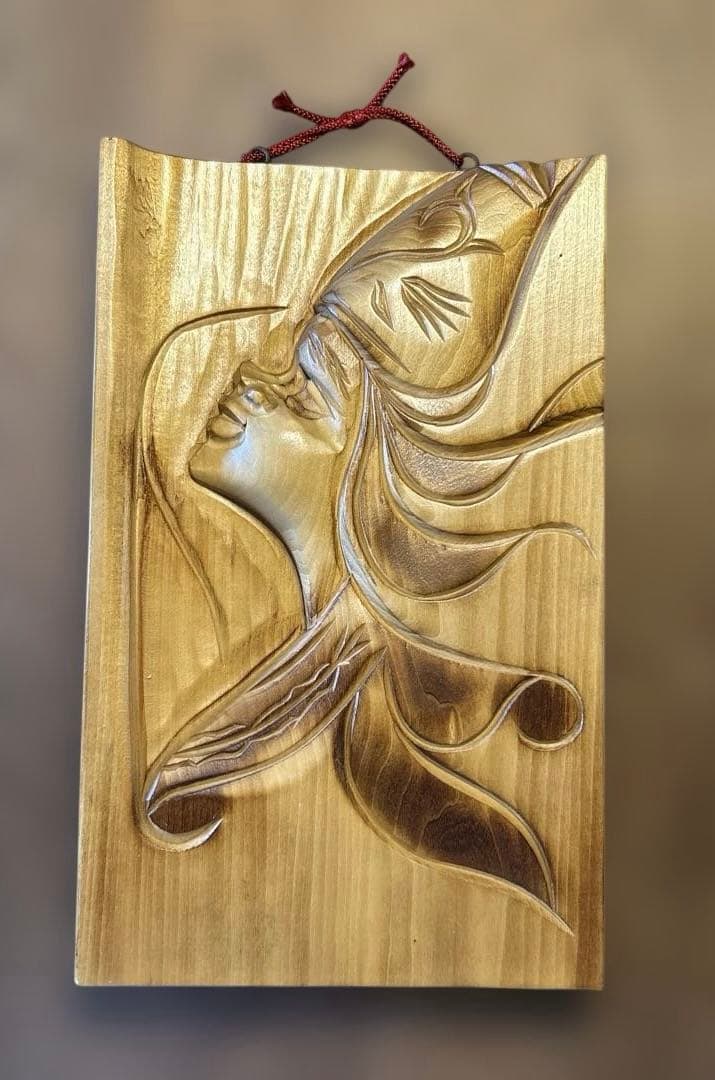 アイヌ木彫り 壁掛 北海道民芸品 - メルカリ