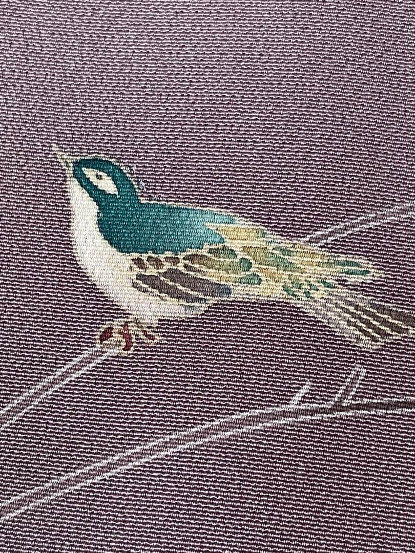 しつけ付幸せの青い鳥 訪問着 十日町友禅 正絹着物 十日町友禅 訪問着