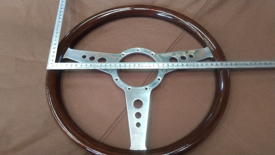モトリタ マホガニー ステアリングホイール 37.5cm 美品