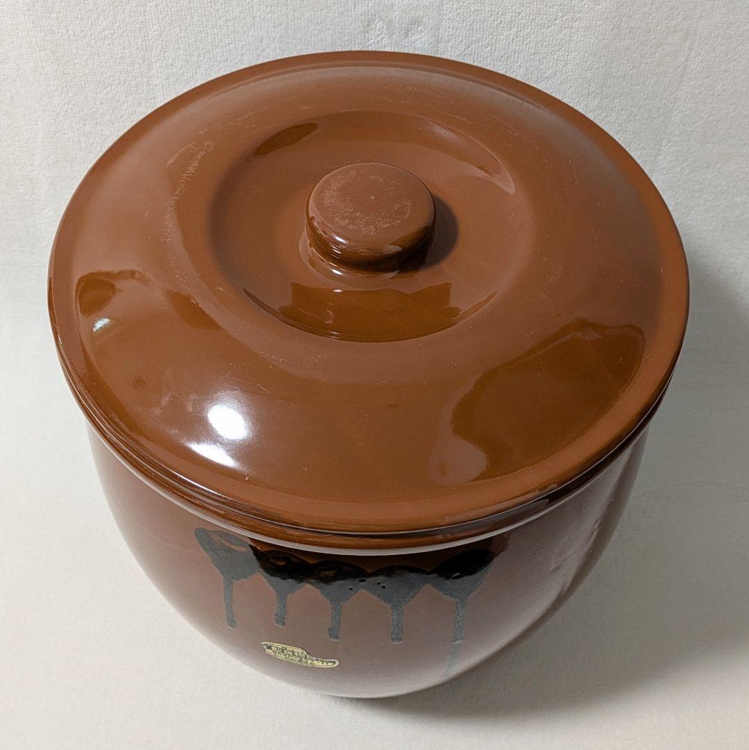 希少】常滑焼 久松窯 10号 18L 丸壺 蓋付き 漬物 容器 味噌 梅干し