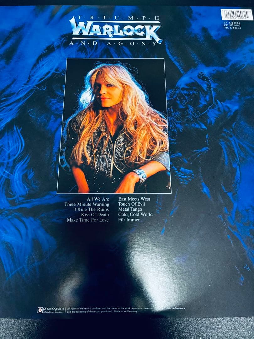 WARLOCK TRIUMPH AND AGONY ピクチャーレコード - メルカリ