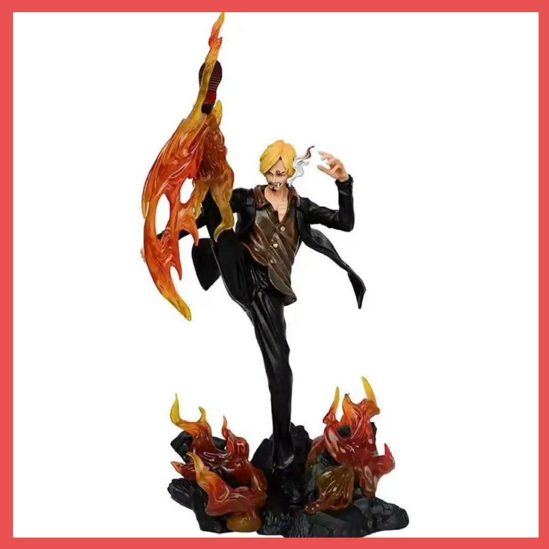 ワンピース サンジ フィギュア 炎エフェクト付き - メルカリ