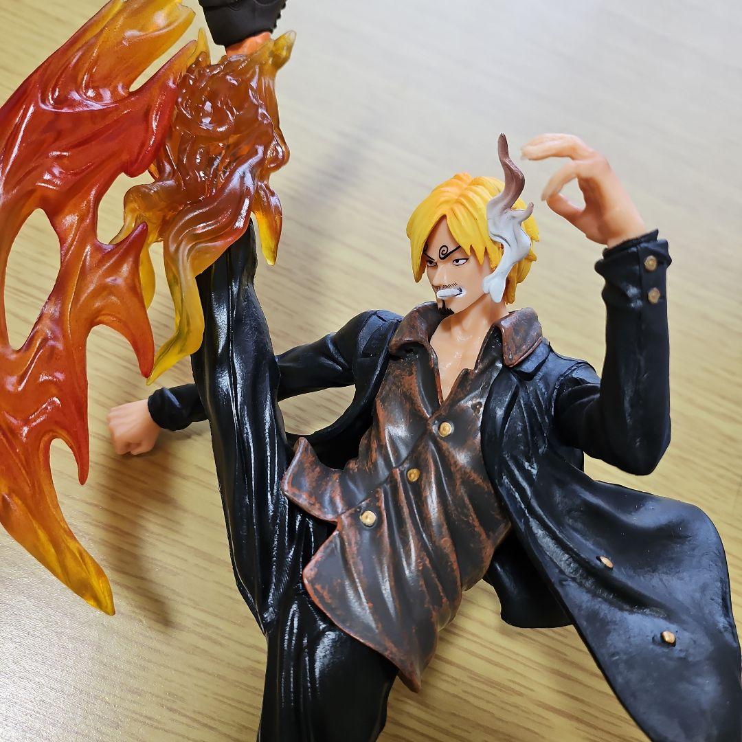 ワンピース サンジ フィギュア 炎エフェクト付き - メルカリ