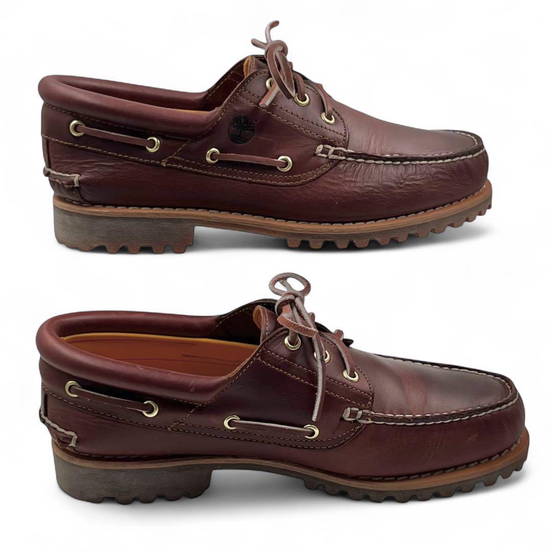 美品】 ティンバーランド スリーアイ 27cm ヴァーガンディ デッキシューズ