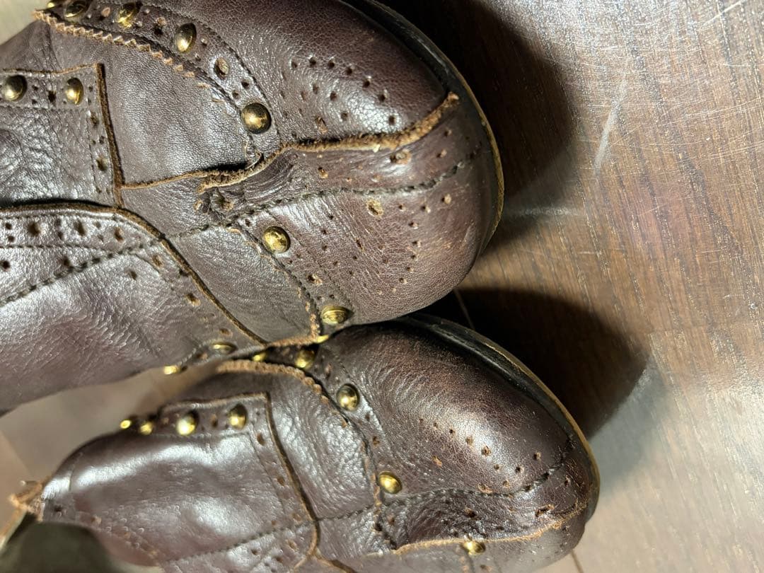 COMME des GARCONS】コムデギャルソン／スタッズ付レザーシューズ