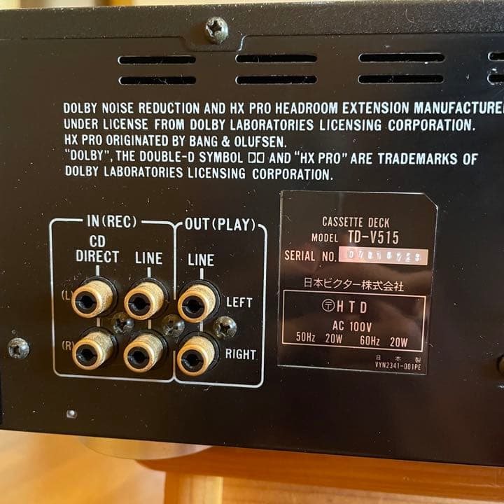 3ヘッドカセットデッキ Victor TD-V515 - メルカリ