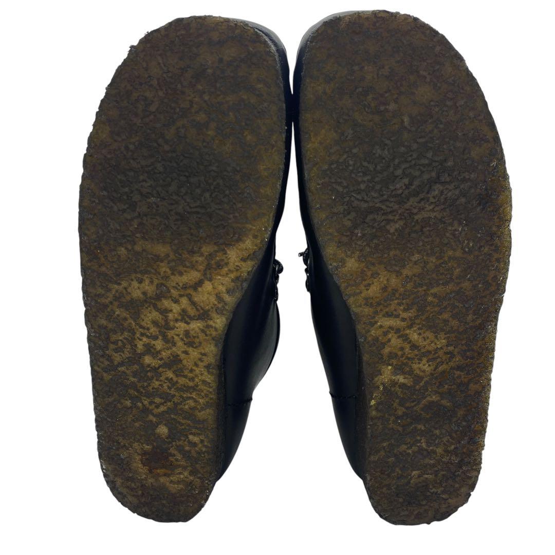 【美品】 Clarks クラークス　ワラビー 26.5cm モカシン 黒 レザー