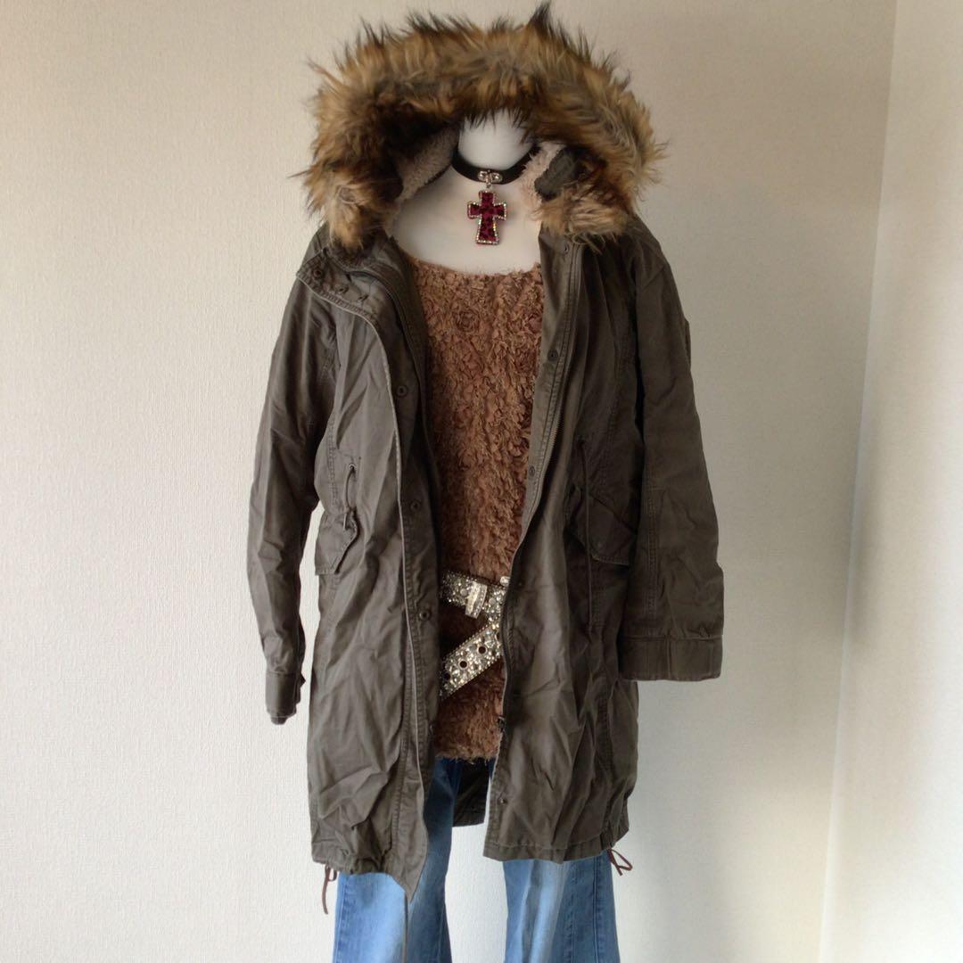 y2k エコファー付モッズコート グランジフェアリー 森ガール 平成