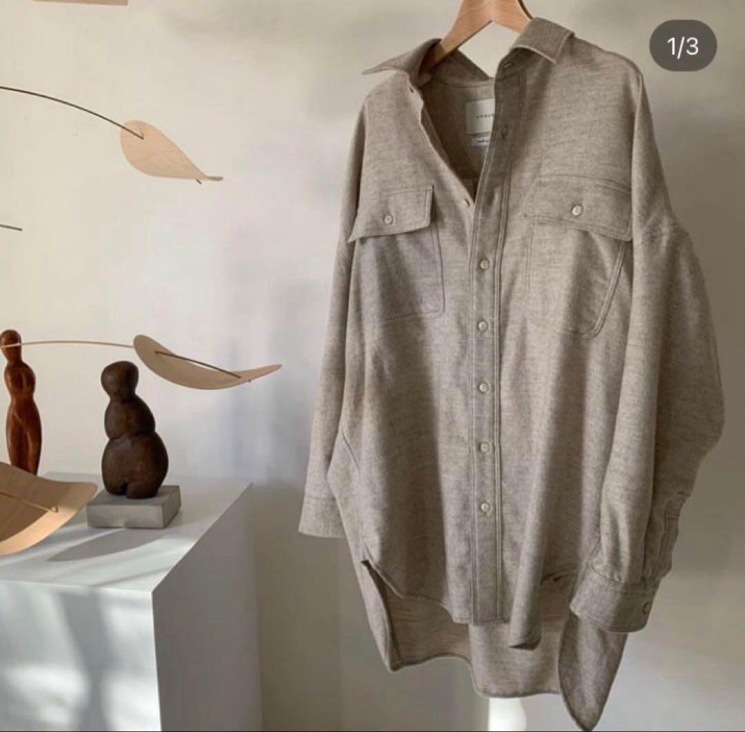 むくく69様 argue ベージュ シャツ 長袖 オーガニック アギュー - メルカリ