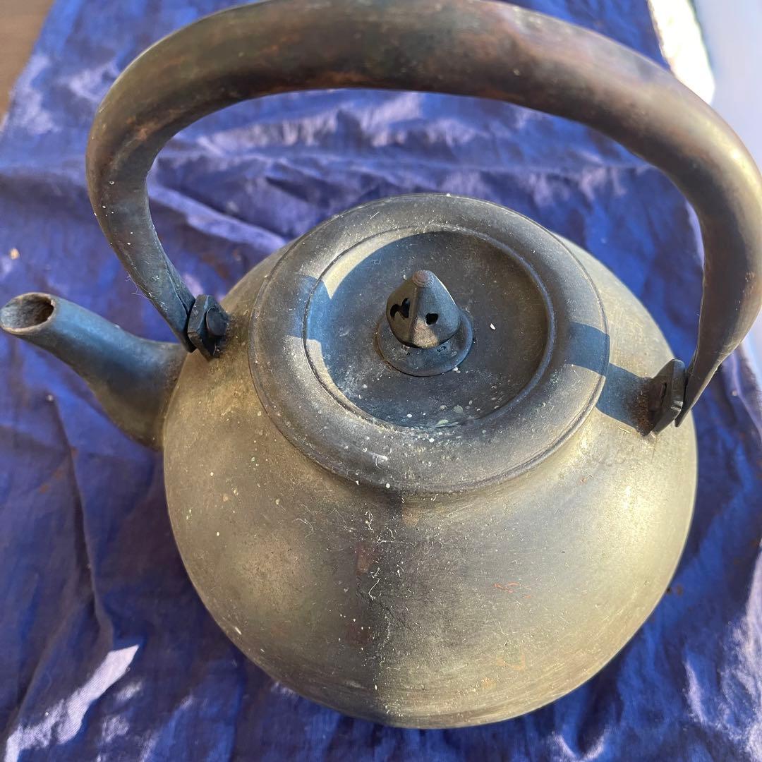 時代物 蔵出し 鉄瓶 鉄製 アンティーク 静かな佇まい 観賞用 - その他最新