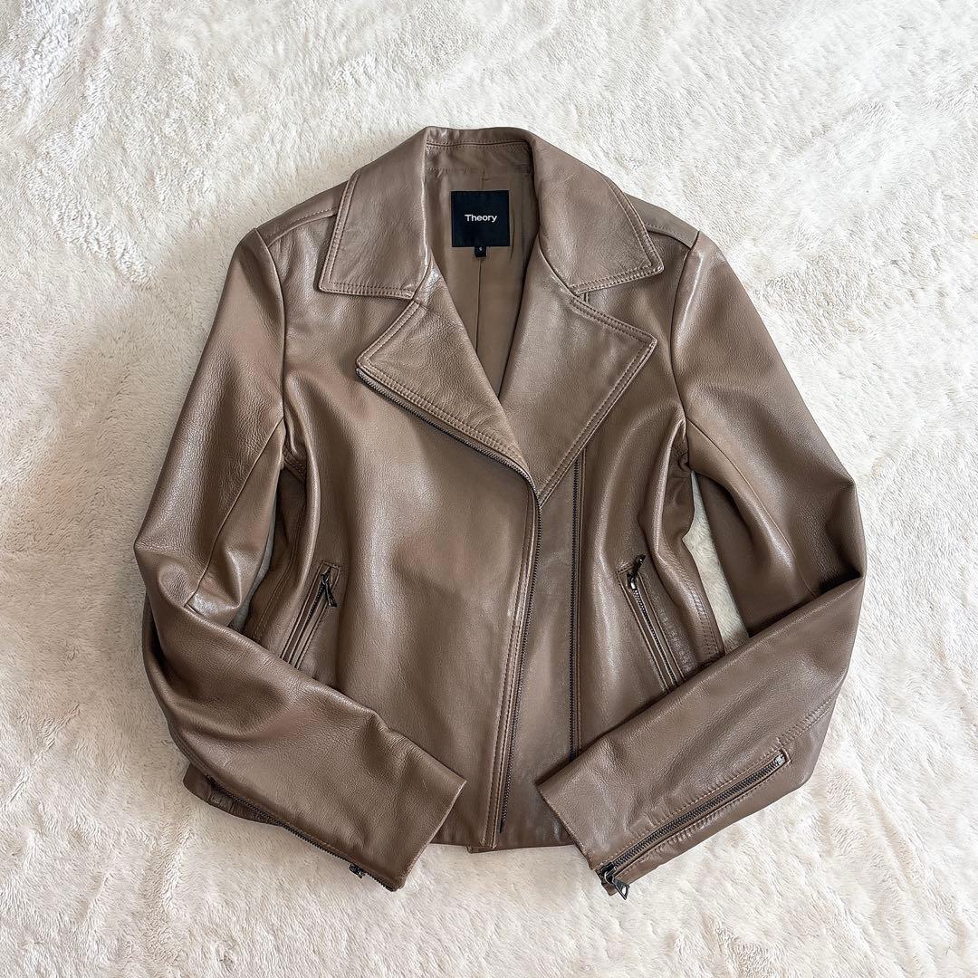 theory セオリー ライダースレザージャケット S 羊革 - メルカリ
