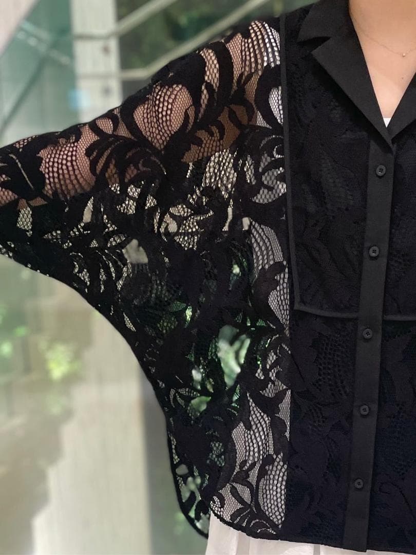 ADORE 57,200円24S/S ボタニカルレースブラウス black