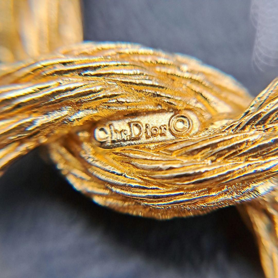 美品☆ Dior ディオール ブローチ ツイスト ゴールド サークル 3連