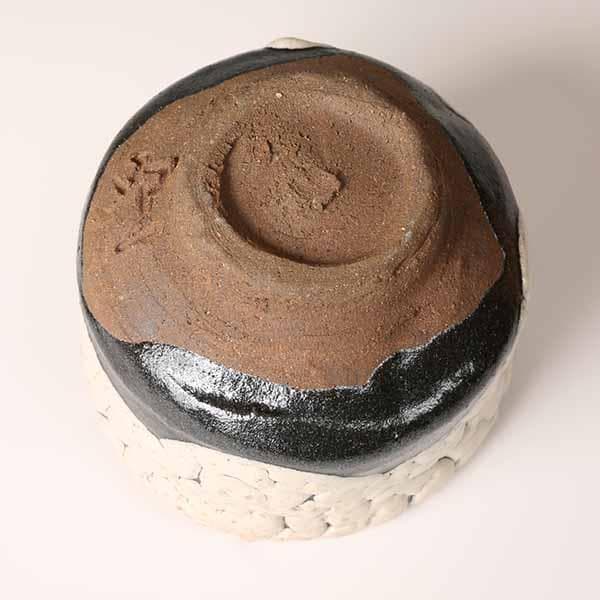 清水卯一造】蓬莱掛分釉裂茶碗 重要無形文化財保持者 人間国宝 蓬莱窯