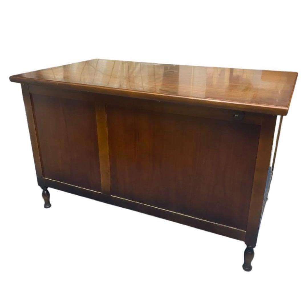 近畿限定無料配送 カリモク デスク 机 書斎 レトロ 木製 アンティーク