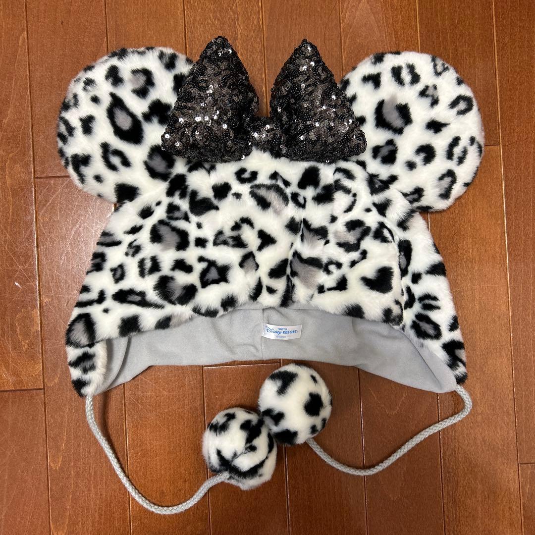 ミニーキャップ ヒョウ柄 フリース - メルカリ