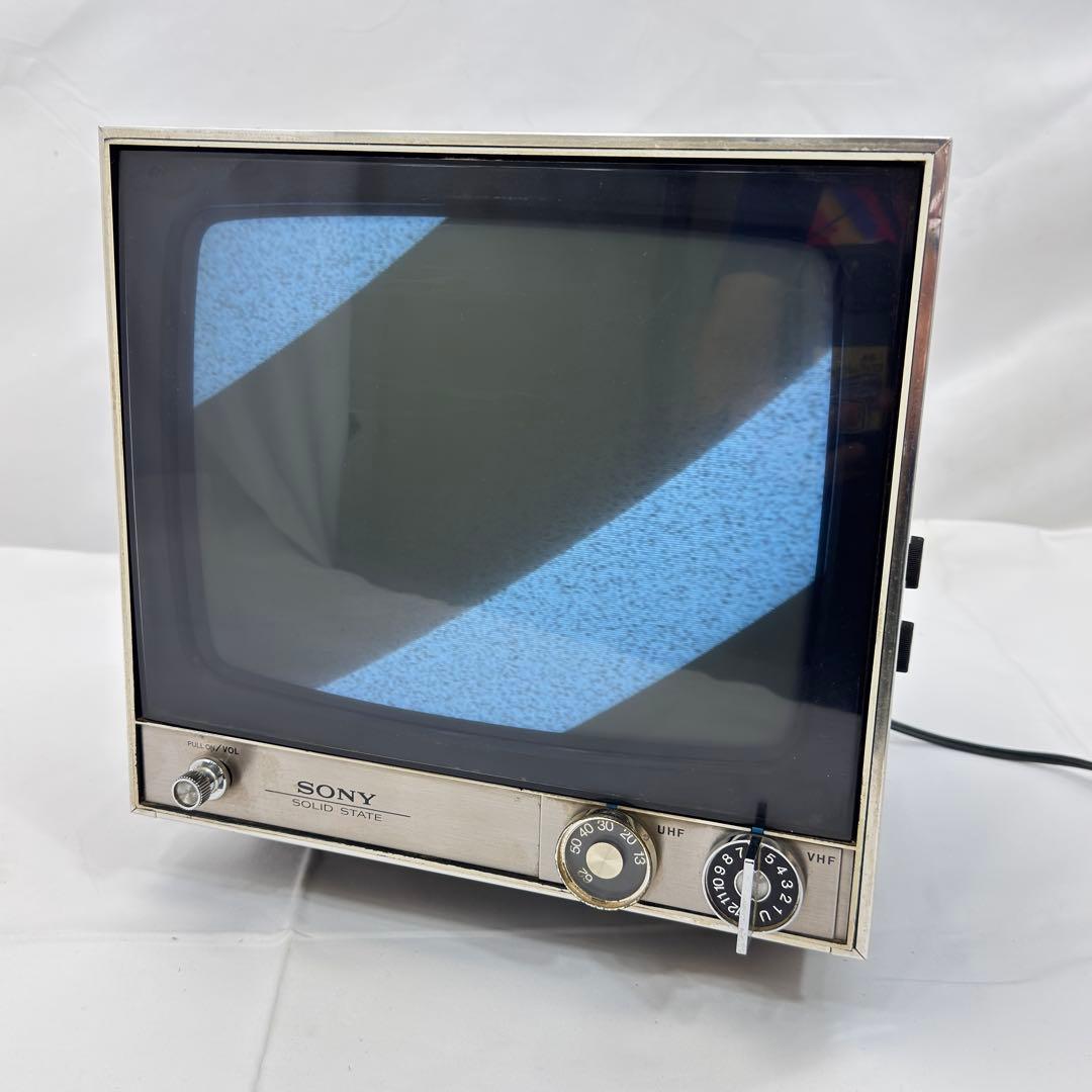 SONY ブラウン管 白黒テレビ TV-350U 箱付 動作現状品 昭和レトロ