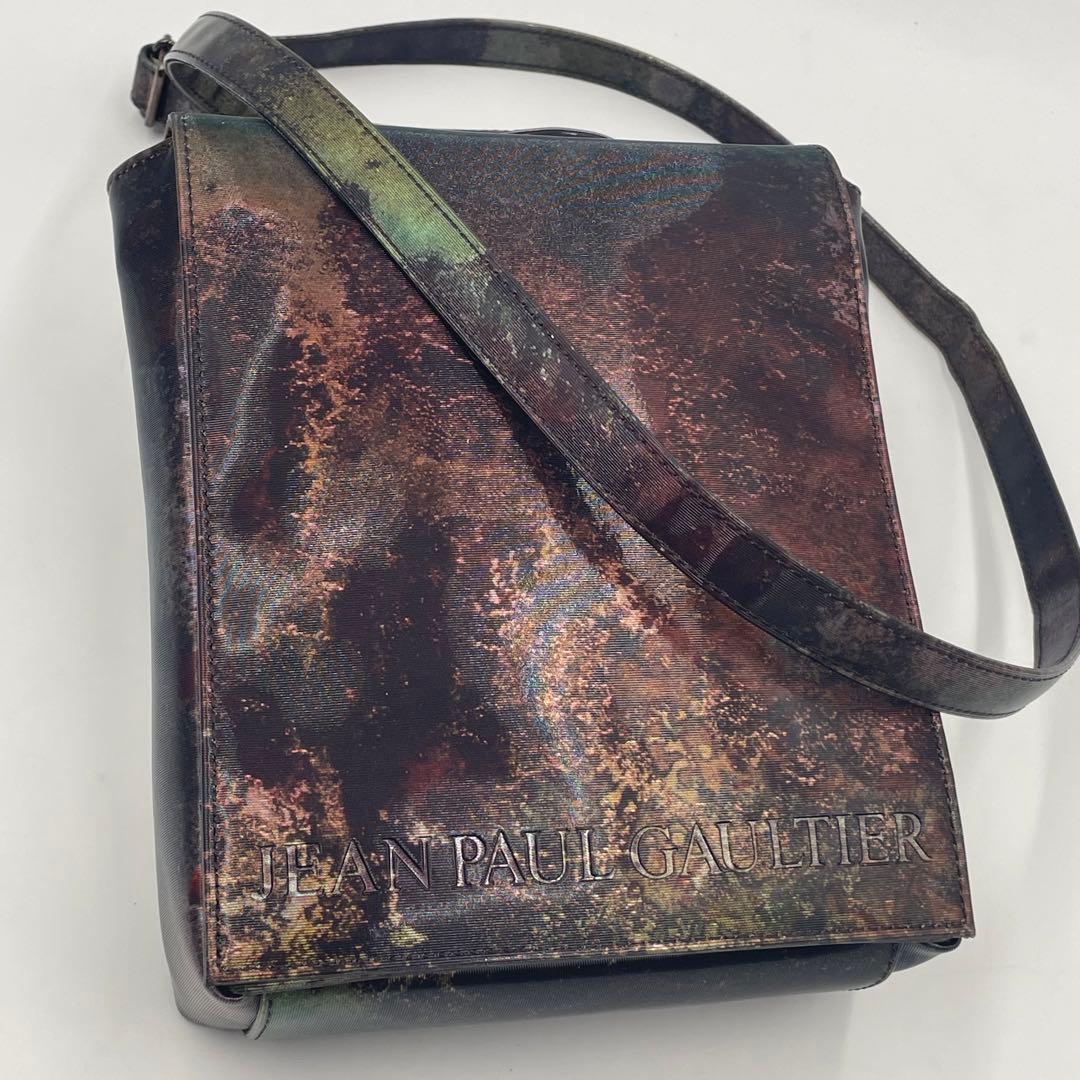 超希少】ジャンポールゴルチエ Vサイバー ショルダーバッグ 玉虫色 極