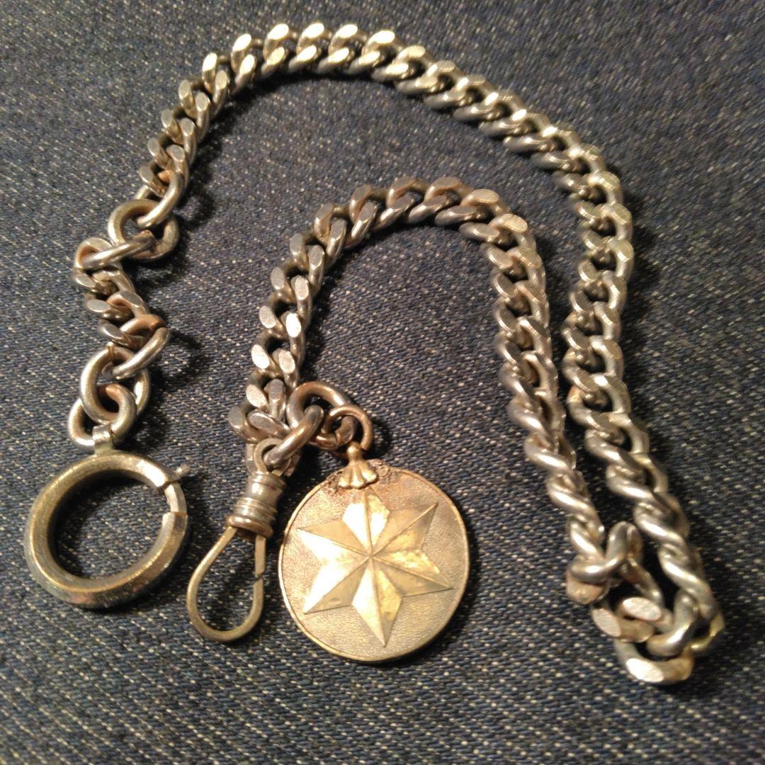 古い懐中時計 アンティーク チェーン ビンテージ A カバーオール