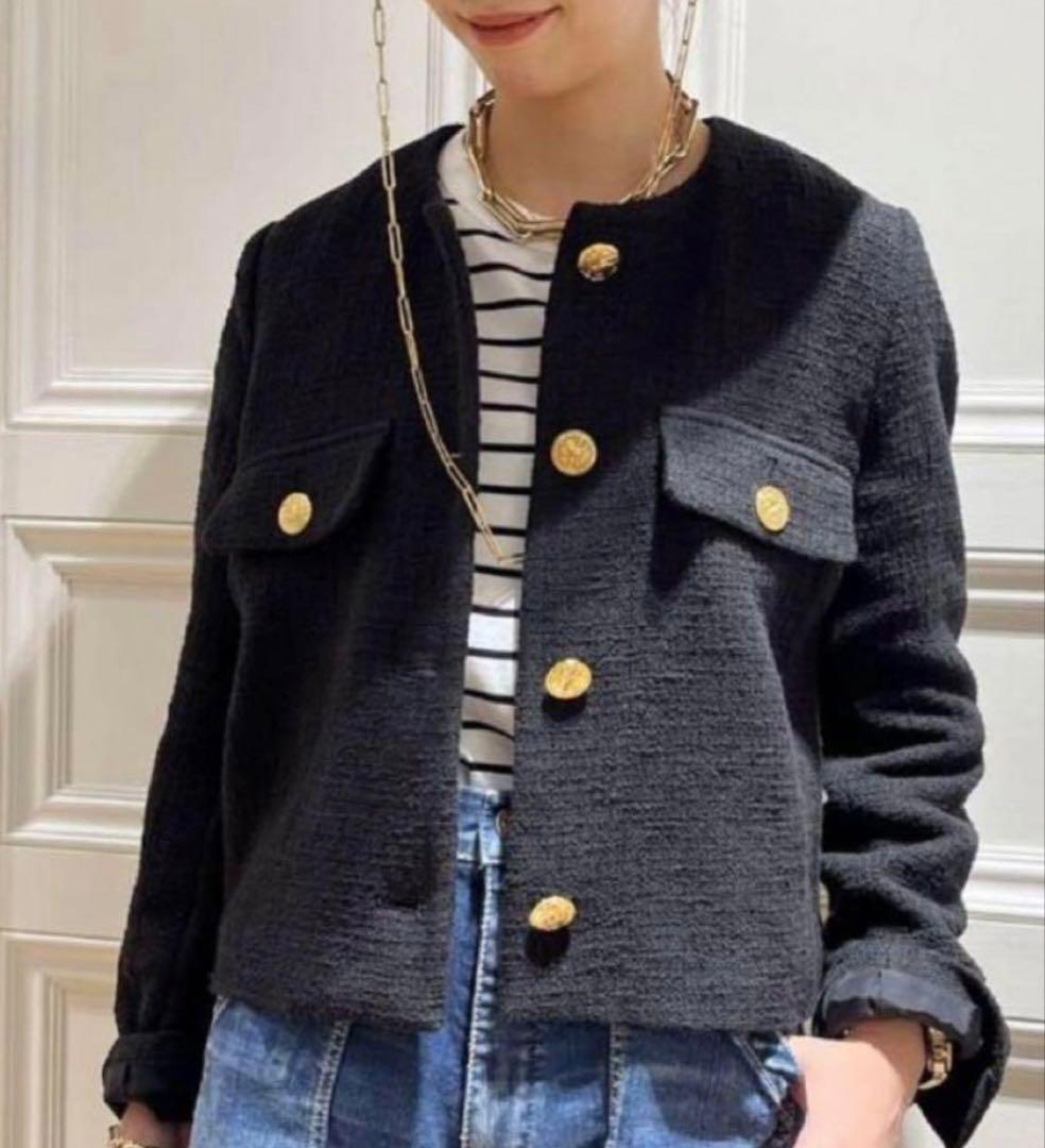 MUSE ×ColPierrot ツイードジャケット ツイードノーカラージャケット 【スピード配送】 | 【公式】Pierrot