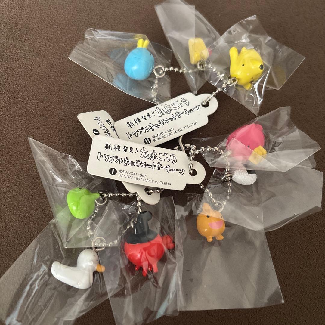 初代】新種発見‼︎たまごっちトリプルキャラコット キーチェーン