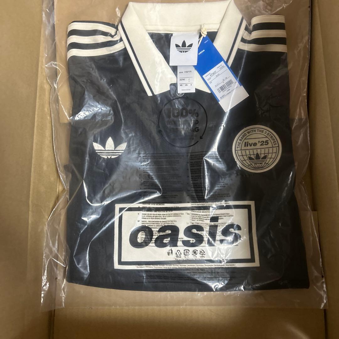 adidas x Oasis Jacquard Jersey S Tシャツ Adidas x Oasis Tour Jacquard Jersey 'Black' - Size Extra Large (XL