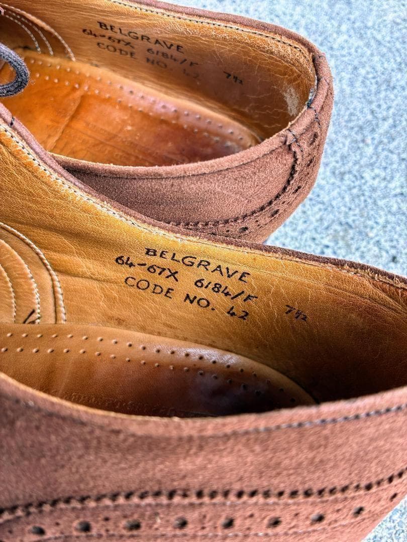 CHEANEY チーニー スエードセミブローグシューズ 7.5 BEAMS F