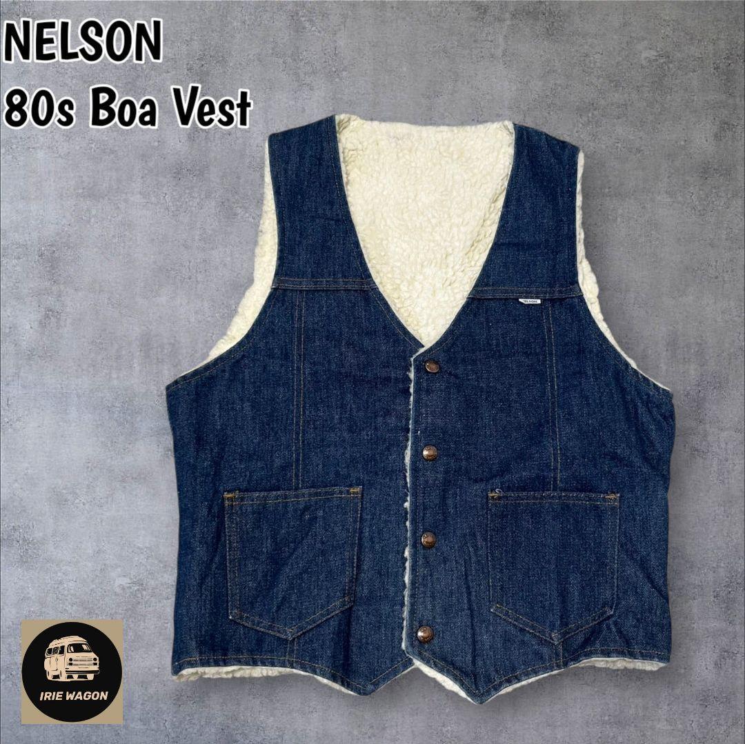 希少70s-80s NELSONヴィンテージ デニムボアベスト極フェードM - メルカリ