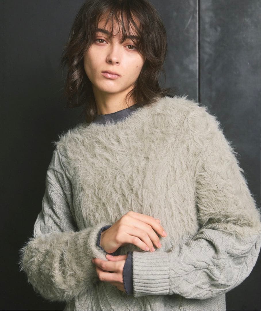 メゾンスペシャル　Crew Neck Knit Pullover Prime-Over Pullover Crew Neck Knit