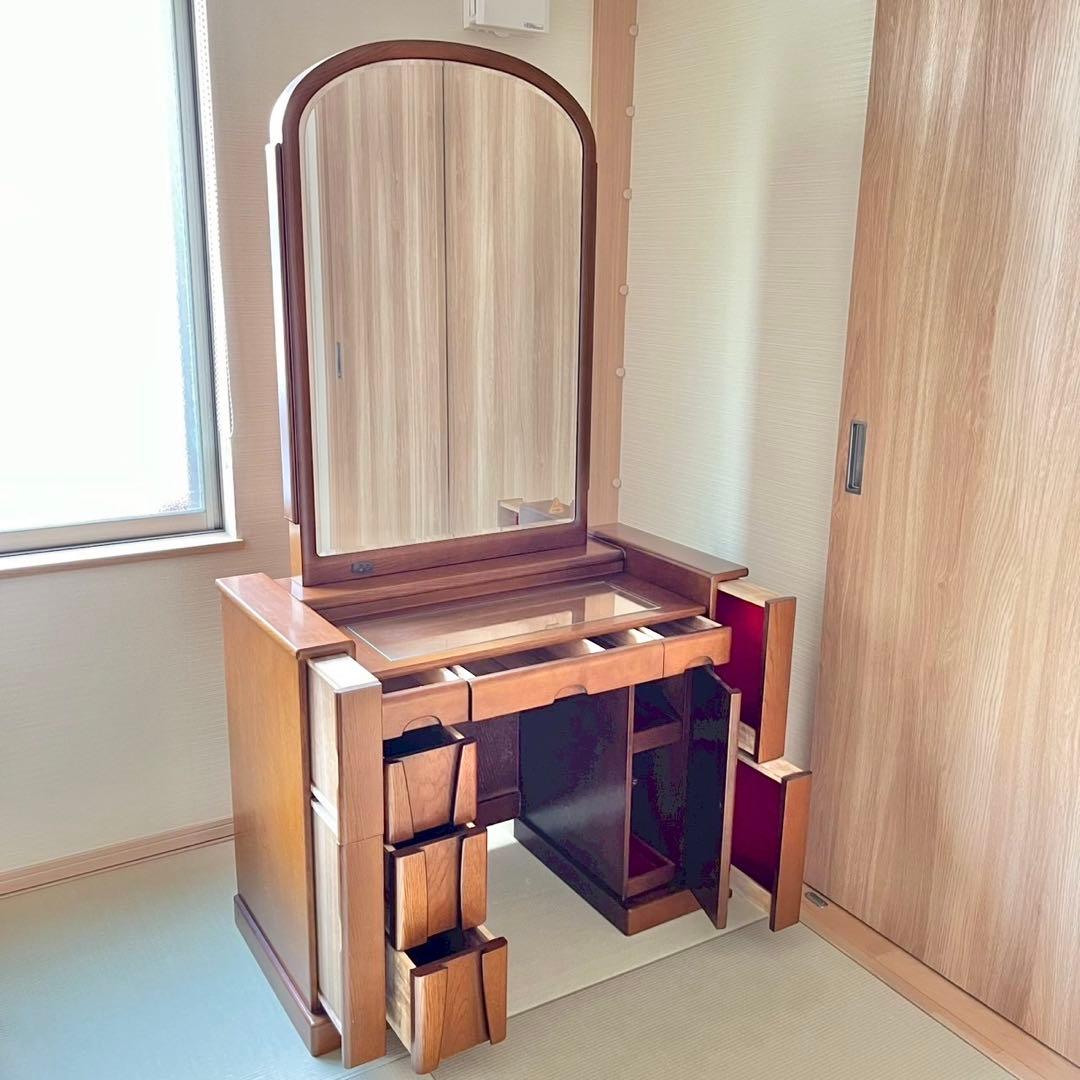 り*い様 カリモク ドレッサー 家具 鏡台 化粧台 アンティーク ヴィンテージ