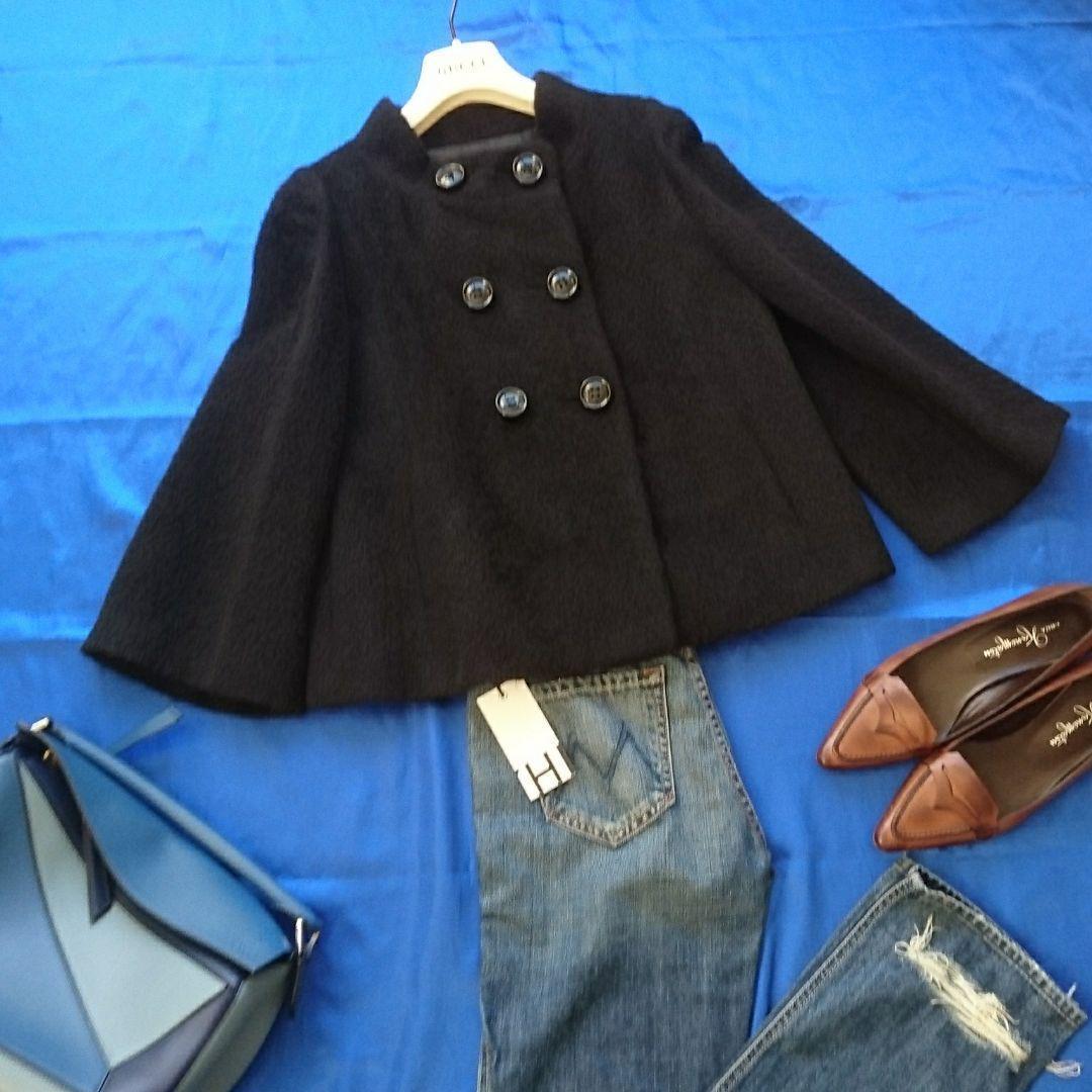 大人キュート♪ボールジィBALLSEY ふわふわアルパカシャギージャケット黒 大人キュート♪ボールジィBALLSEY ふわふわアルパカシャギージャケット