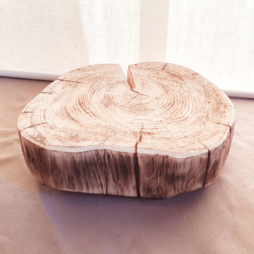 天然アロマ 東濃ひのき テーブル 飾り台 無垢無塗装 オーガニック 炙り