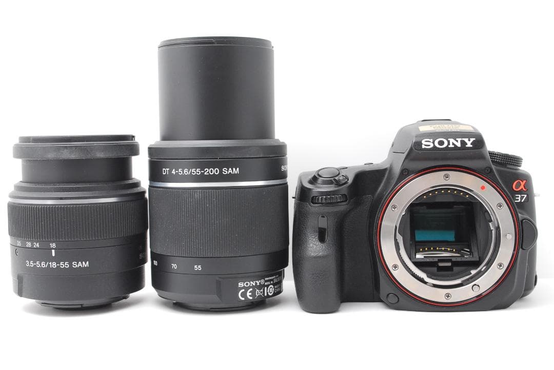 美品 ダブルレンズ】SONY α37 スマホ転送 カメラバッグ 望遠レンズ