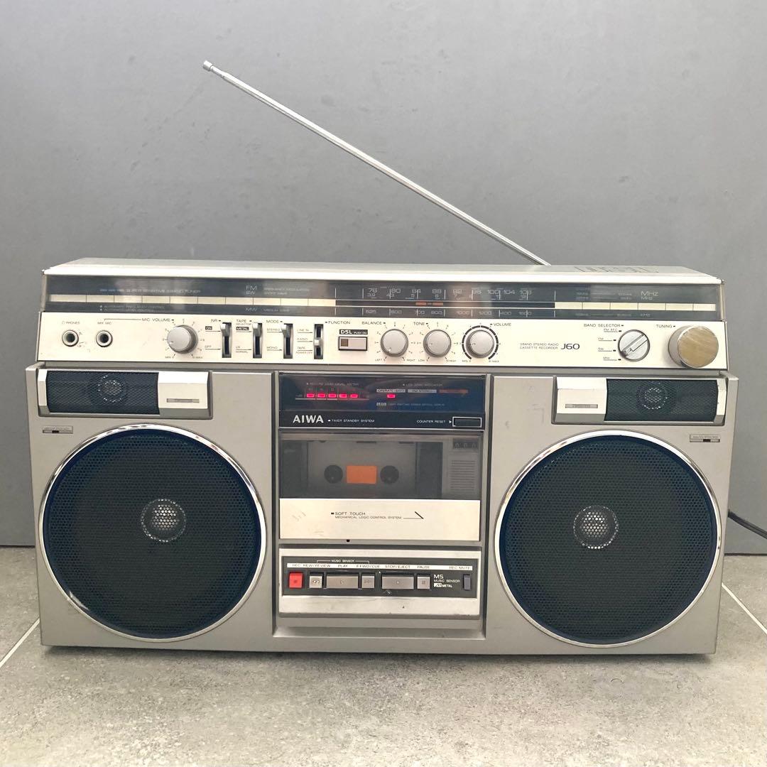AIWA 】 アイワ CS-J60 ラジカセ 昭和レトロ 通電OK ジャンク - メルカリ