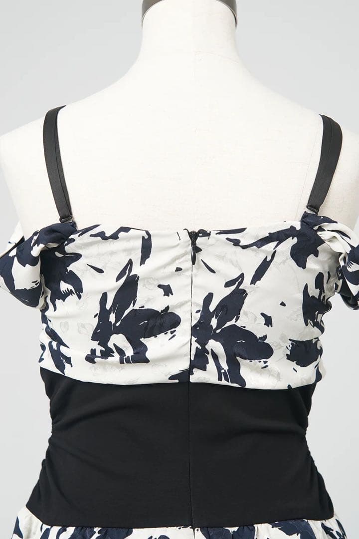 BELEAR MIMI《ベリアミミ》フラワーニュアンスミニワンピース BLK