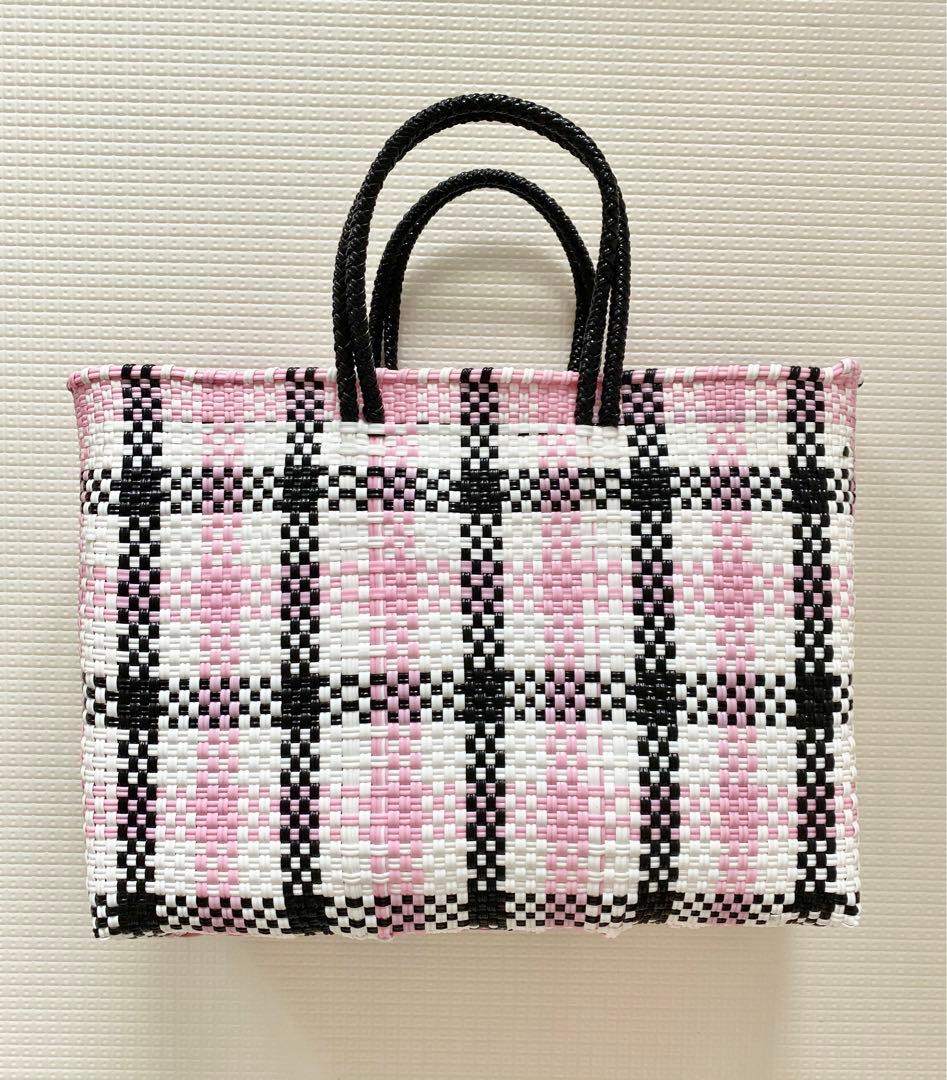 新品未使用 ファミリア メルカドバッグ ホワイト ピンク - メルカリ