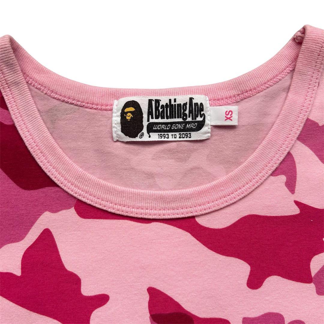 レア】A BATHING APE カモフラ 迷彩 ミニワンピ ピンク - メルカリ