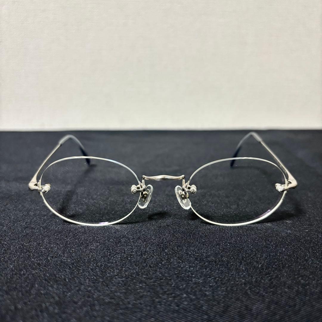 R*様 美品 白山眼鏡 TITANIUM A5 リムレス 眼鏡