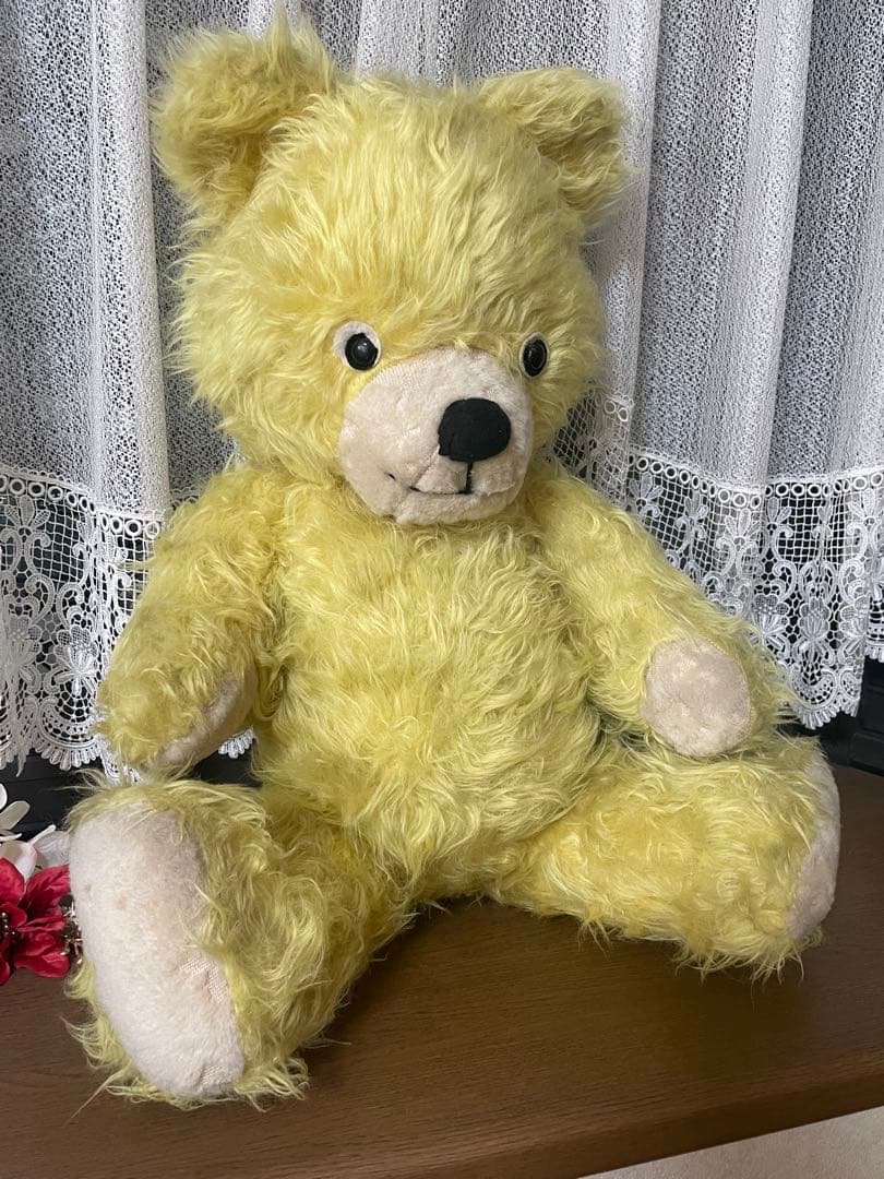 《まめ大福》アンティークベア　テディベア　ヴィンテージ　東欧　64cm