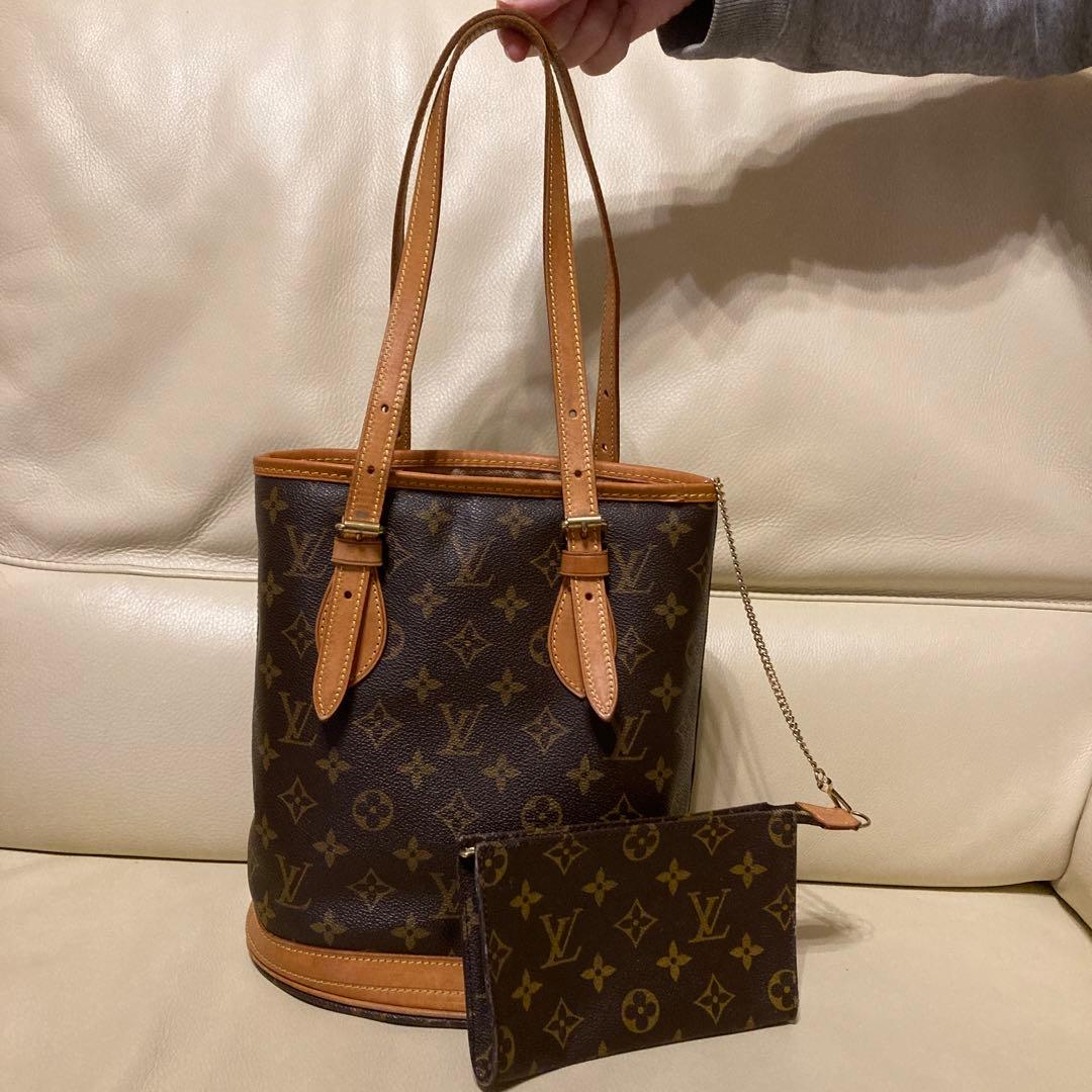 Louis Vuitton ルイヴィトン バケツ型トートバッグ PM ポーチ付き
