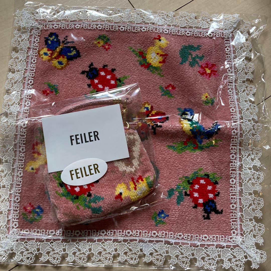 フェイラー 近沢レース コラボ ハイジ柄 完売品 ブラック・ピンク2枚