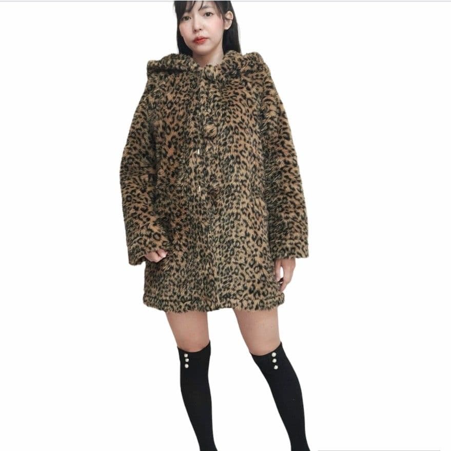 00s廃盤❤︎Y2k 平成ギャル 豹柄 ファーコート くま耳 itimi - メルカリ