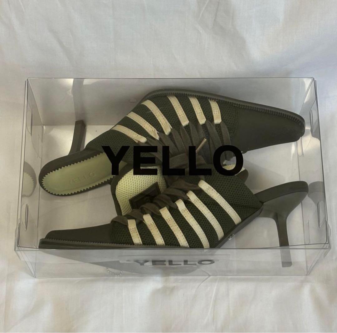 yello スニーカー サンダル カーキ 23.5 スニーカーミュール - メルカリ
