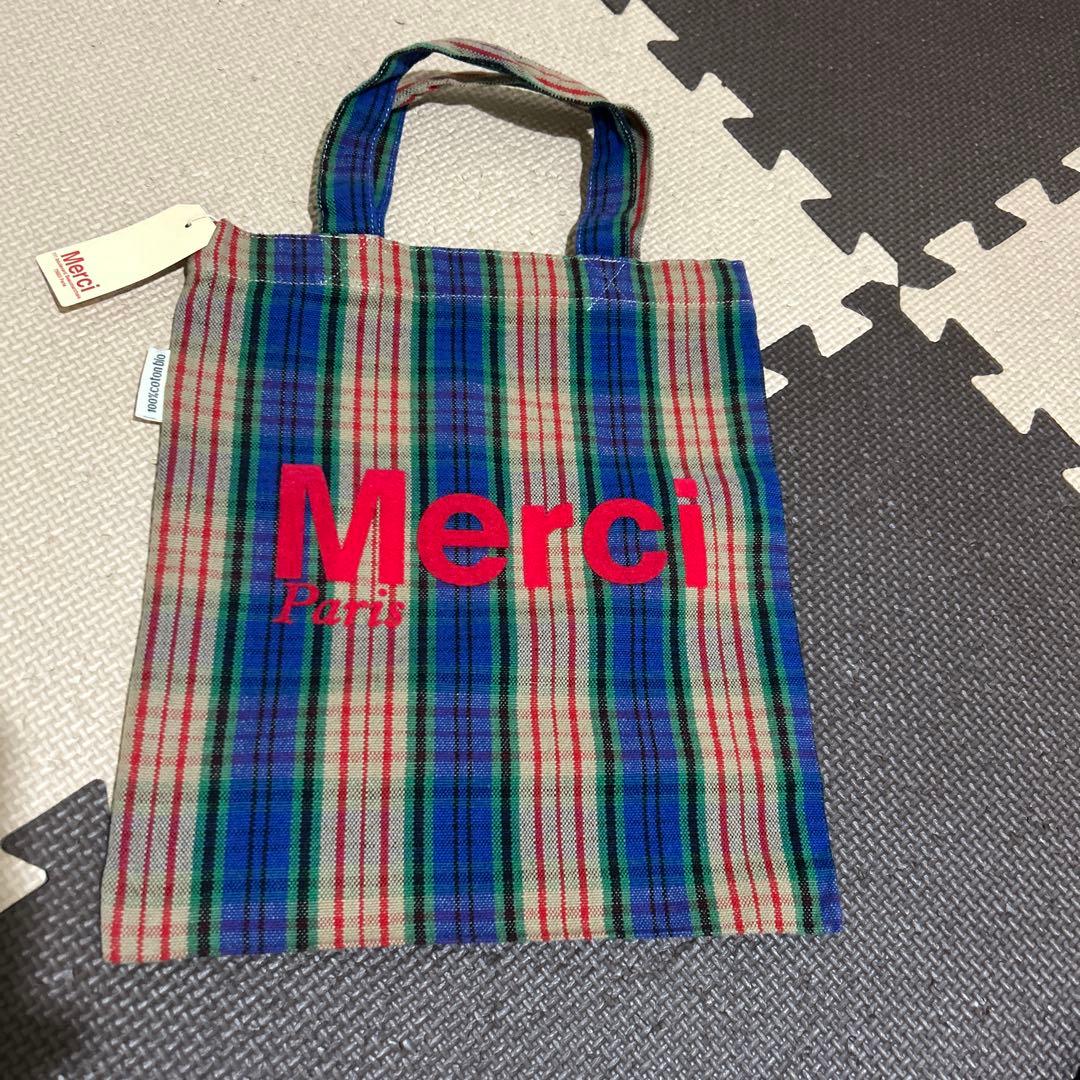 正規品】Merci チェック柄 トートバッグ - メルカリ