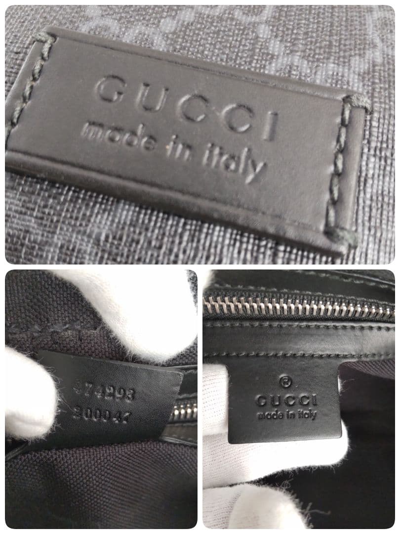 美品 グッチ ボディバッグ ソフト GGスプリーム ウエストポーチ