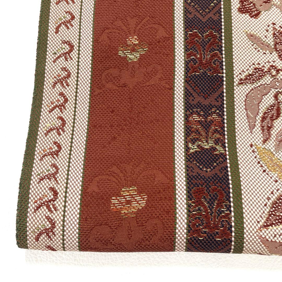 帯5668 ○高級 正絹 本場筑前博多織 松葉仕立て 名古屋帯