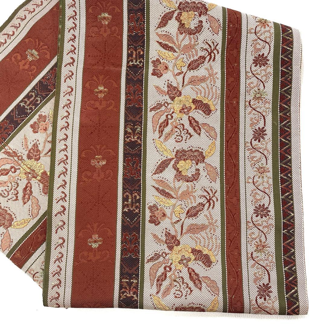 帯5668 ○高級 正絹 本場筑前博多織 松葉仕立て 名古屋帯