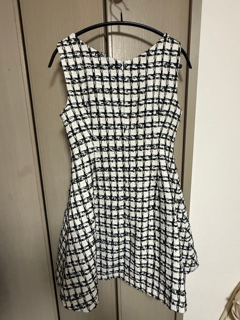 LUMIGNON Tweed pocket fur dress - メルカリ